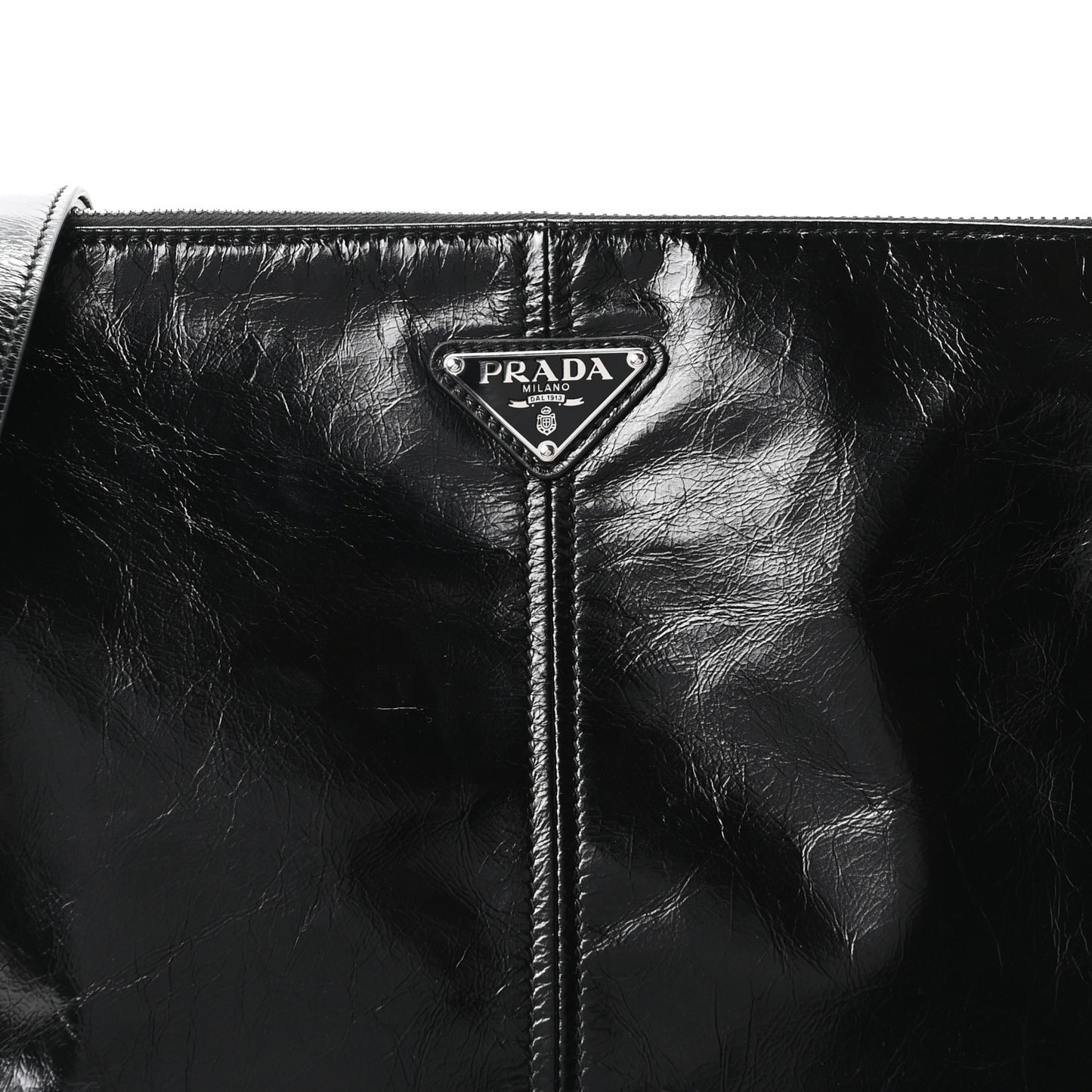 Vitello Shine Shoulder Bag Black