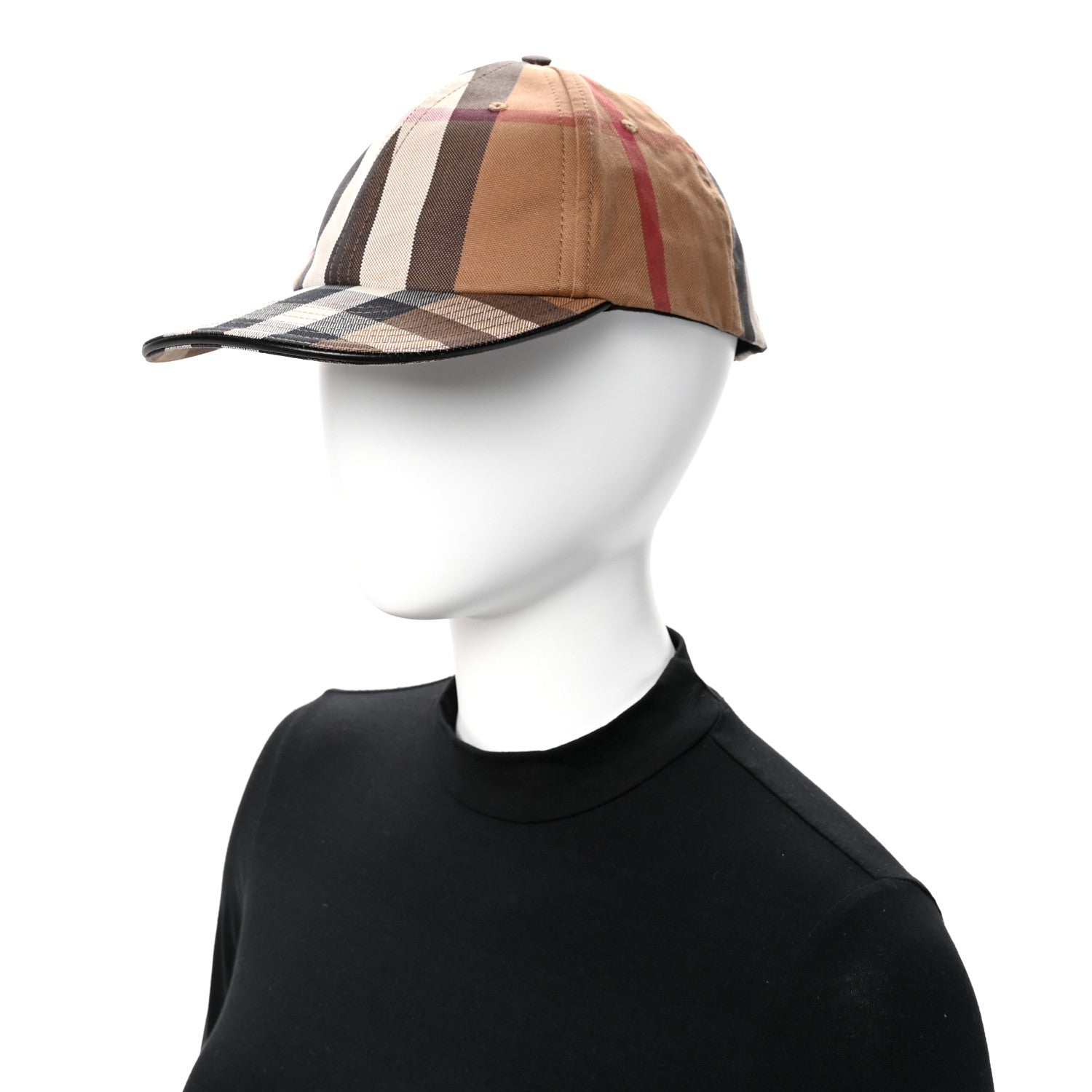 Burberry Cotton Check Baseball Cap XL Dark Birch Brown 2 of 8