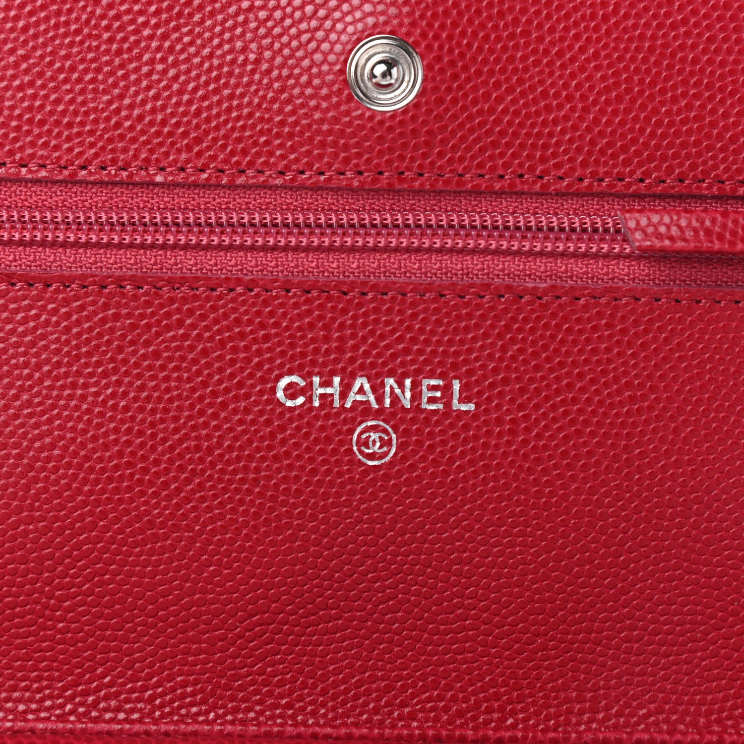 Chanel Caviar Quilted Wallet On Chain WOC Dark Pink 5 of 9