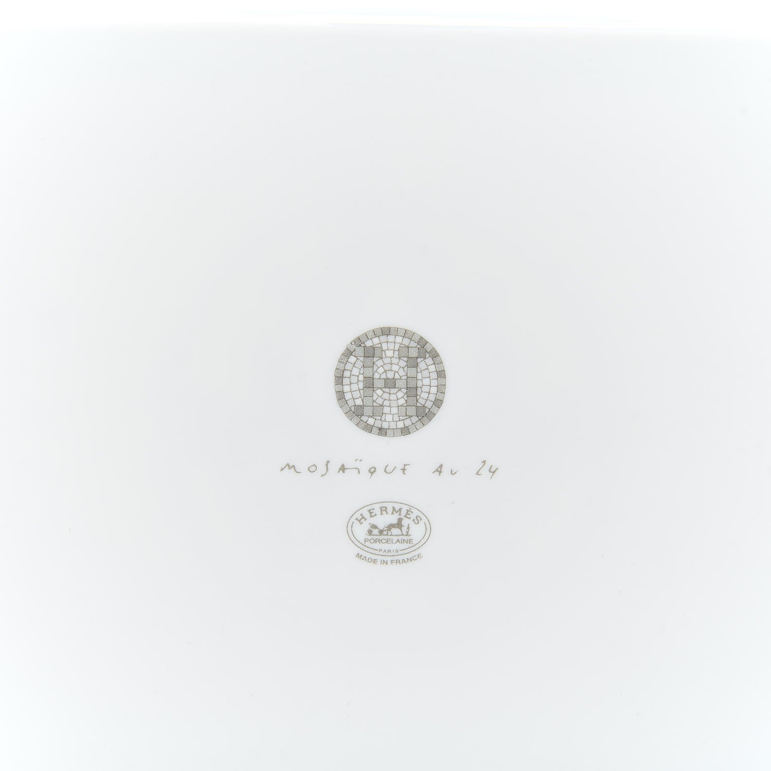Hermes Porcelain Mosaique Au 24 Sushi Plate Platine 4 of 4