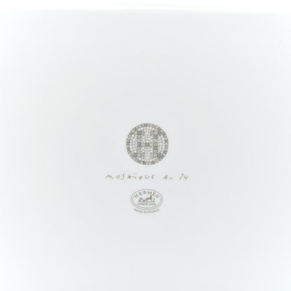 Hermes Porcelain Mosaique Au 24 Sushi Plate Platine 4 of 4