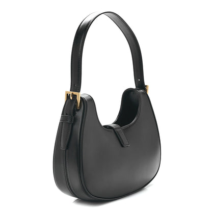 Saint Laurent Shiny Calfskin Le Fermoir Hobo Black 3 of 12