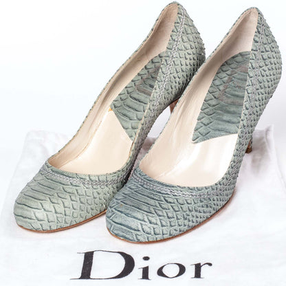 Christian Dior Snakeskin Pumps 37 7 of 7