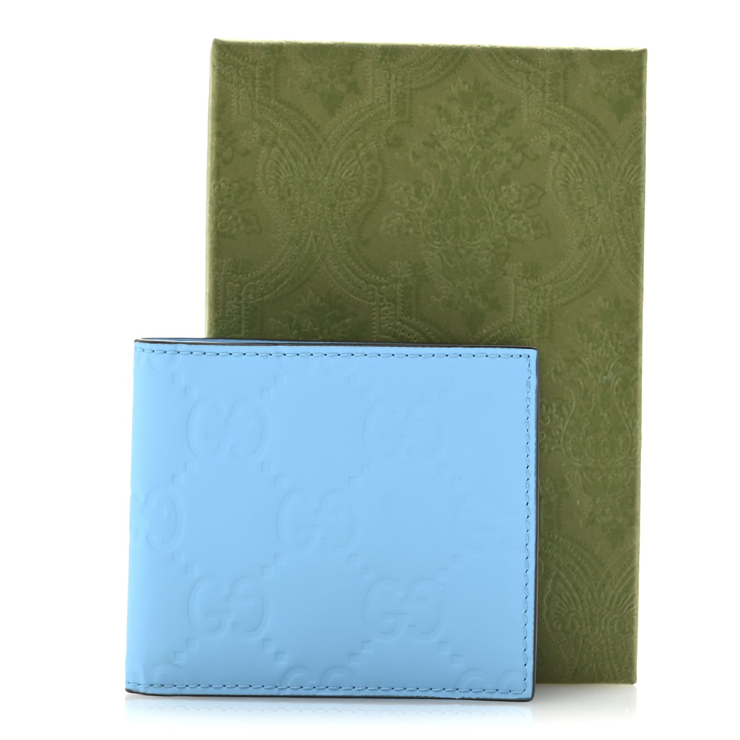 Gucci Rubber Effect GG Embossed Bi-Fold Wallet Bright Splash 8 of 8