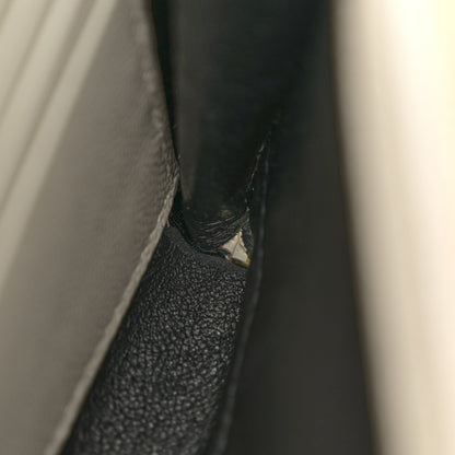 Saint Laurent Grain De Poudre Matelasse Chevron Monogram Chain Wallet Crema Soft 10 of 11