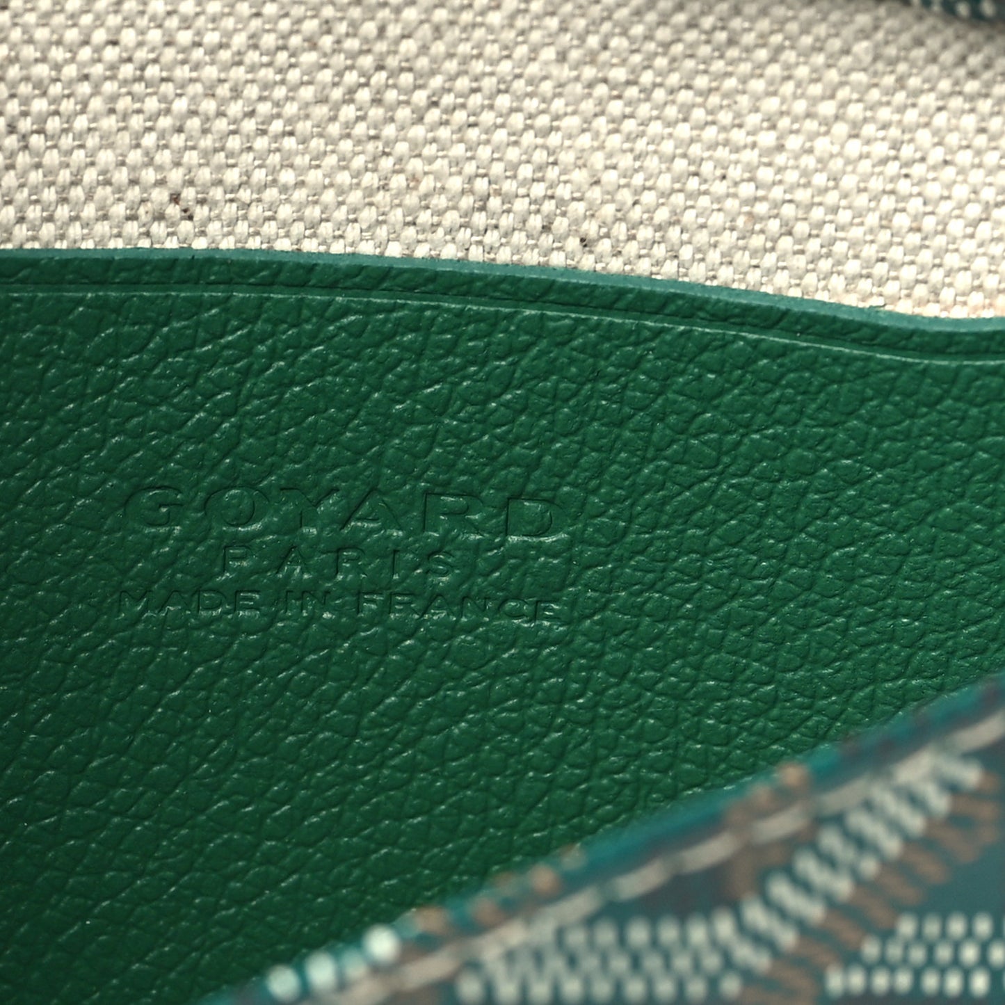 Goyardine Coeur Plumet Wallet Clutch Green