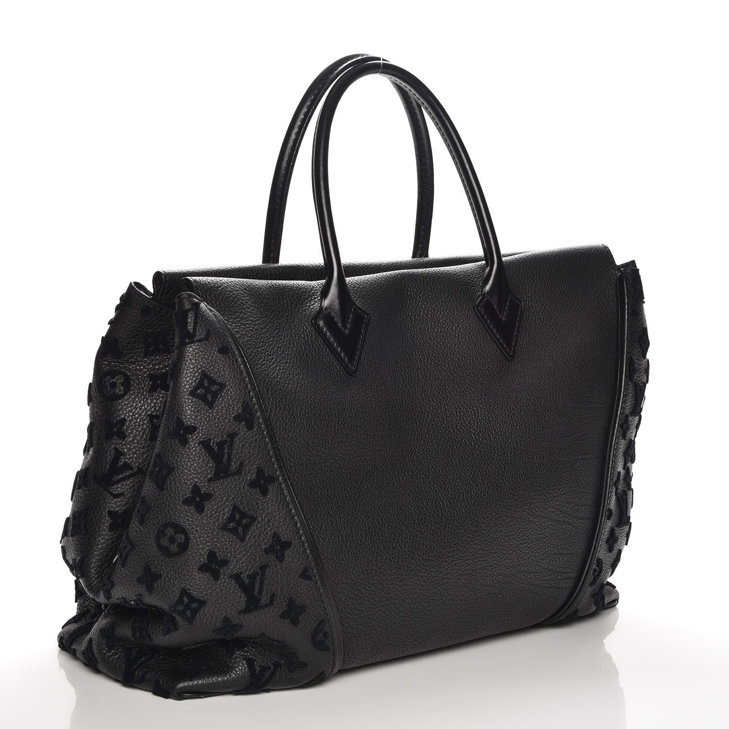 Louis Vuitton Cuir Orfevre Veau Cachemire Tote W GM Black 3 of 7