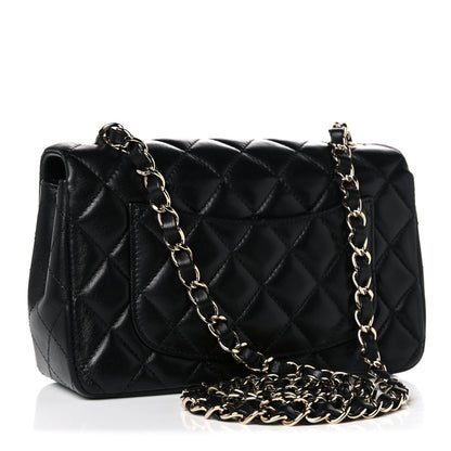 Chanel Lambskin Quilted Mini Rectangular Flap Black 3 of 15