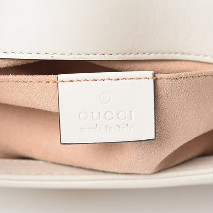 Gucci Calfskin Matelasse Mini GG Marmont Shoulder Bag White 8 of 10