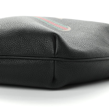 Gucci Grained Calfskin Logo Half Moon Hobo Black 9 of 9