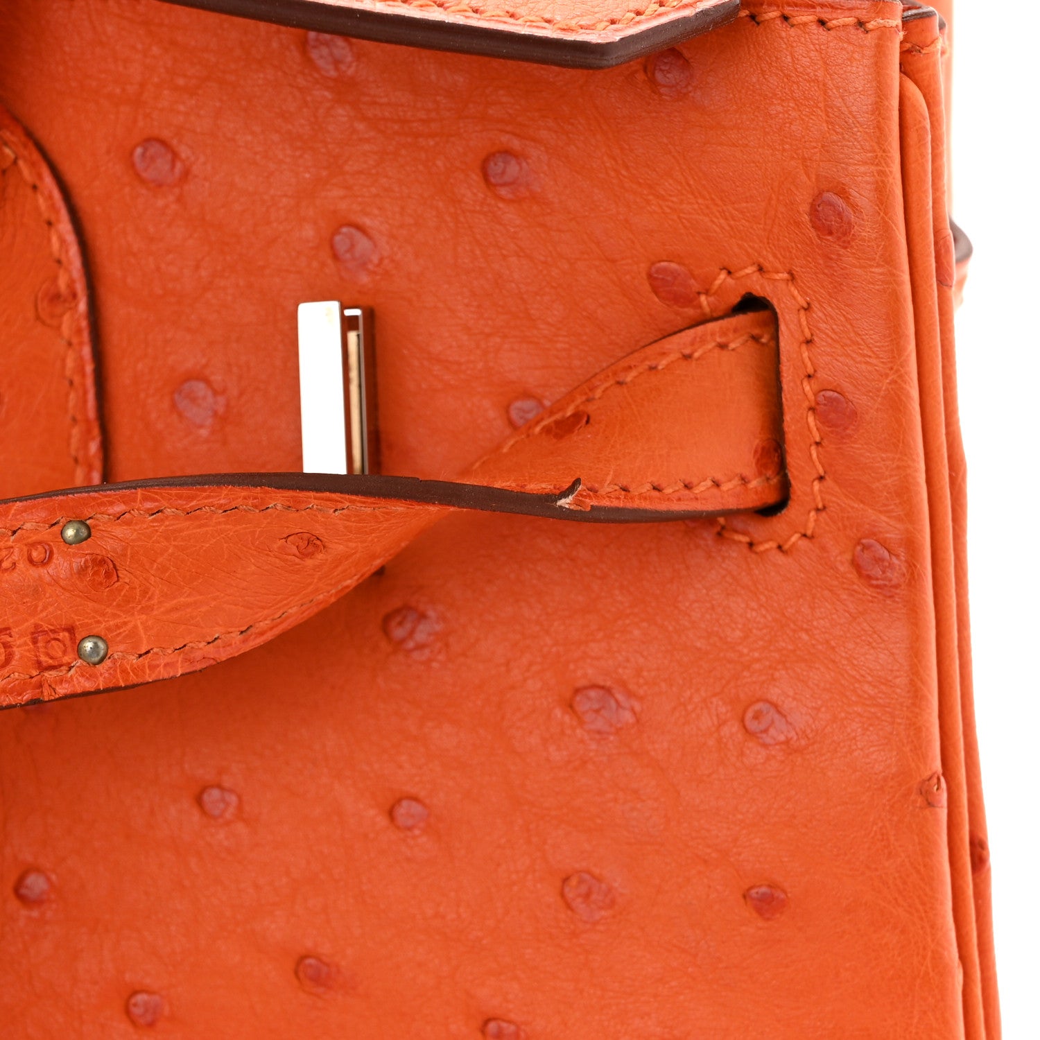 Hermes Ostrich Birkin 30 Tangerine 11 of 11