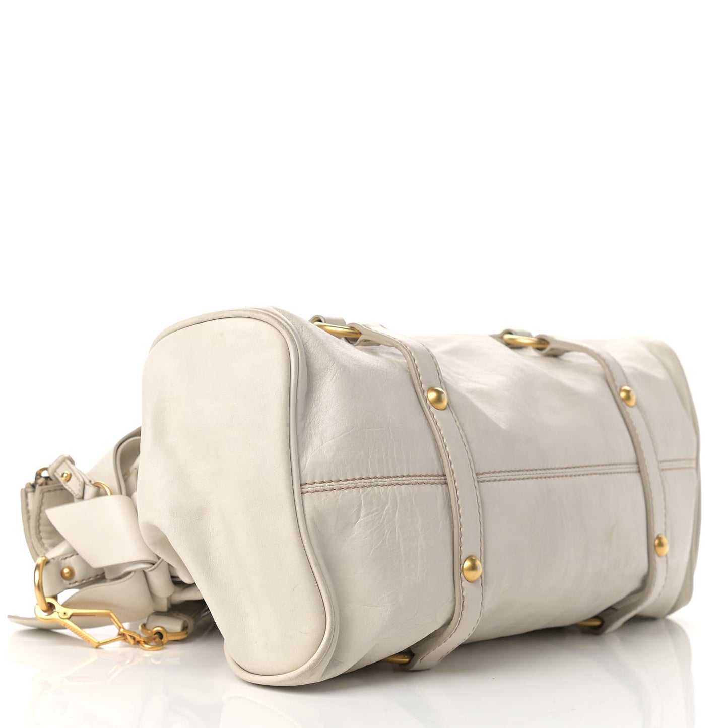 Vitello Lux Large Bow Bag Talco
