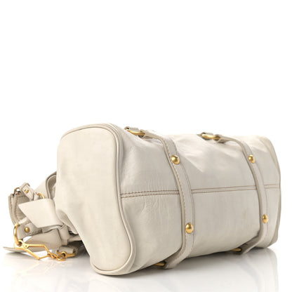 Miu Miu Vitello Lux Large Bow Bag Talco 4 of 19