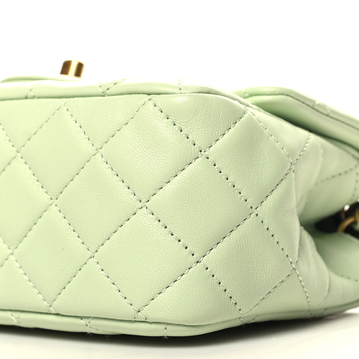 Chanel Lambskin Quilted Mini Pearl Crush Flap Light Green 10 of 10