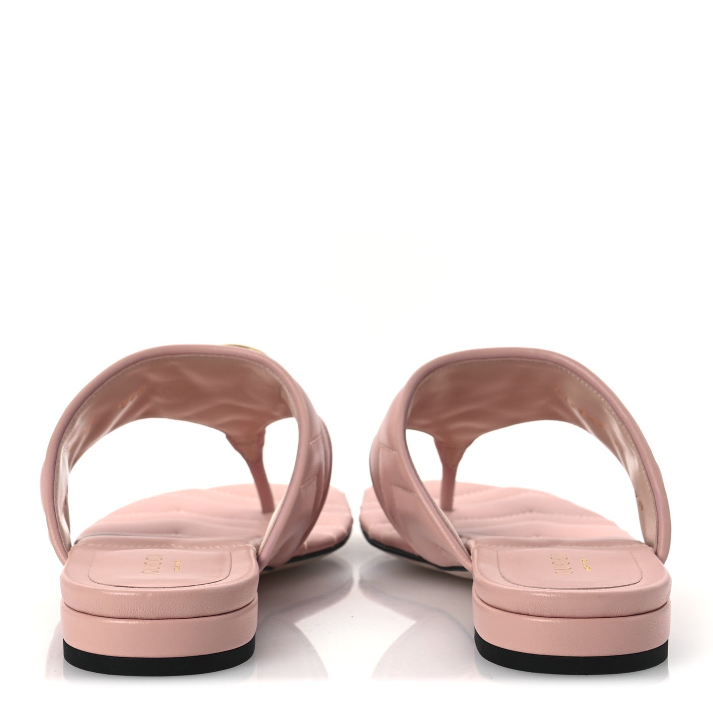 Nappa Charlotte Double G Marmont Thong Sandals 37 Perfect Pink