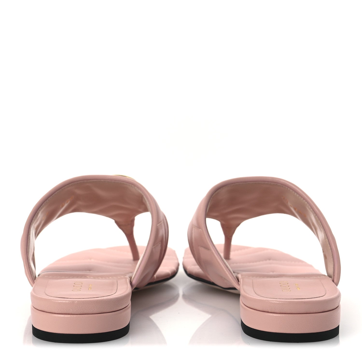 Gucci Nappa Charlotte Double G Marmont Thong Sandals 37 Perfect Pink 6 of 11