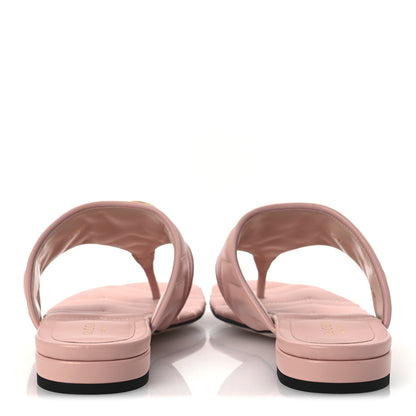 Gucci Nappa Charlotte Double G Marmont Thong Sandals 37 Perfect Pink 6 of 11