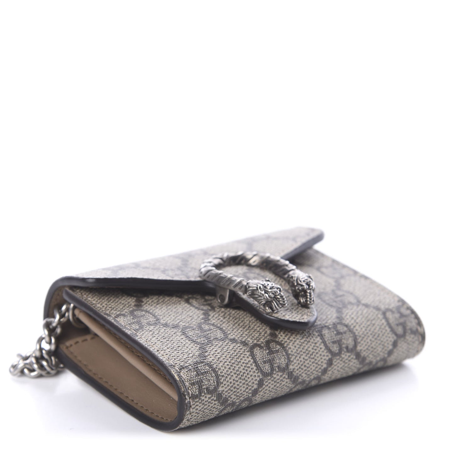 GG Supreme Monogram Dionysus Coin Purse Taupe