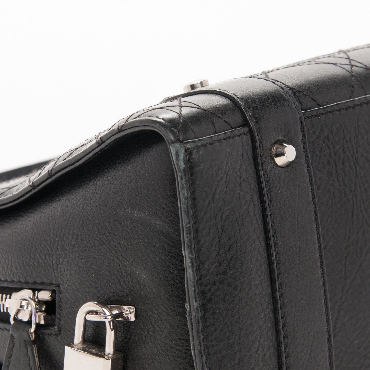 Christian Dior Calfskin Cannage Tote Black 6 of 14