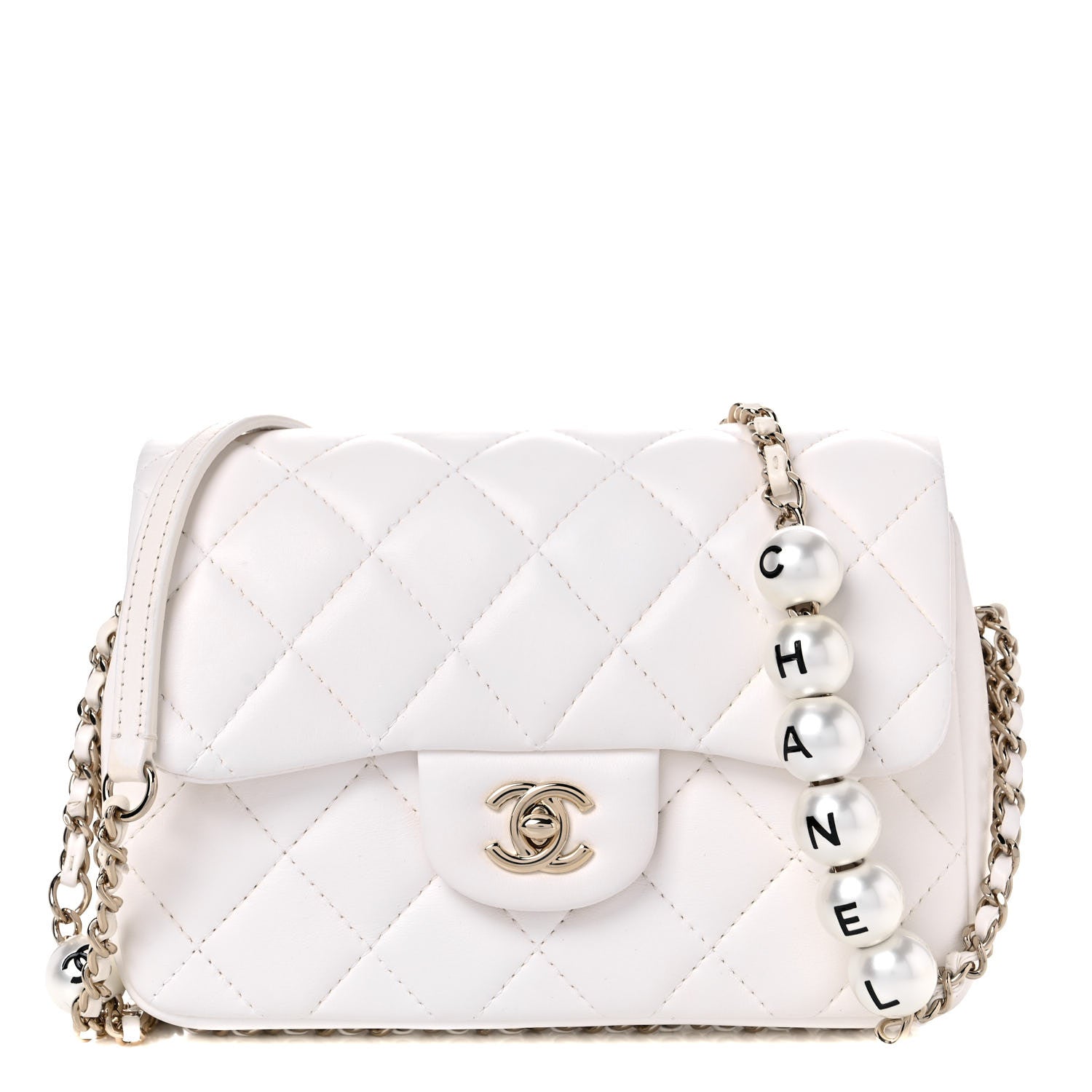 Chanel Lambskin Quilted Small My Precious Flap White 1 of 9