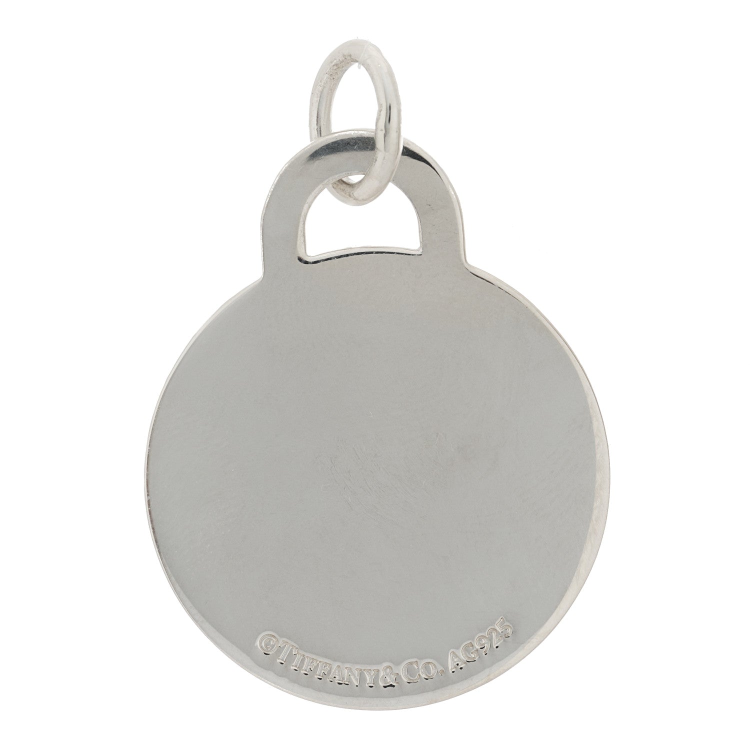 Tiffany Sterling Silver Round Tag Charm 3 of 4