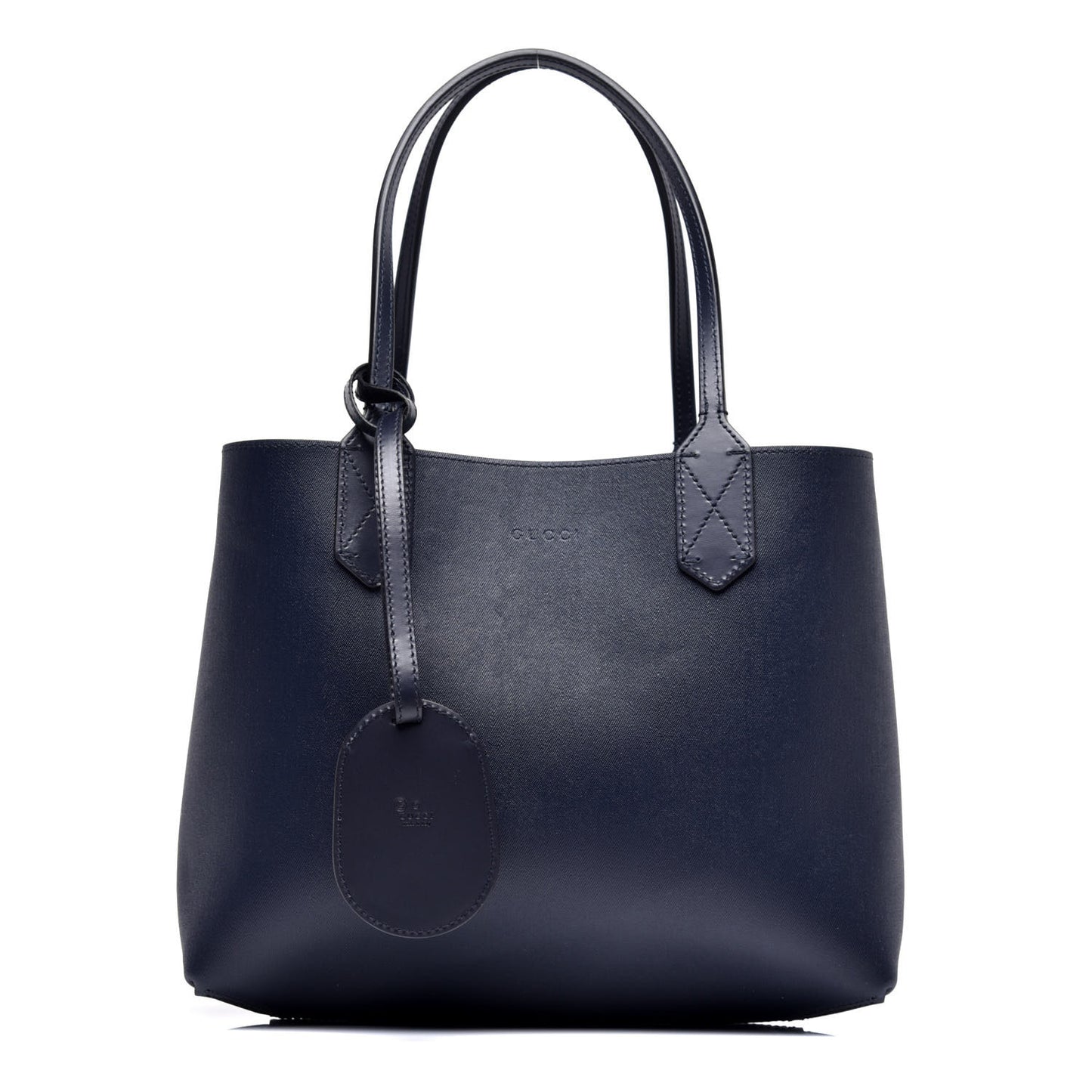 GG Supreme Monogram Blooms Small Reversible Tote Beige Blue Navy