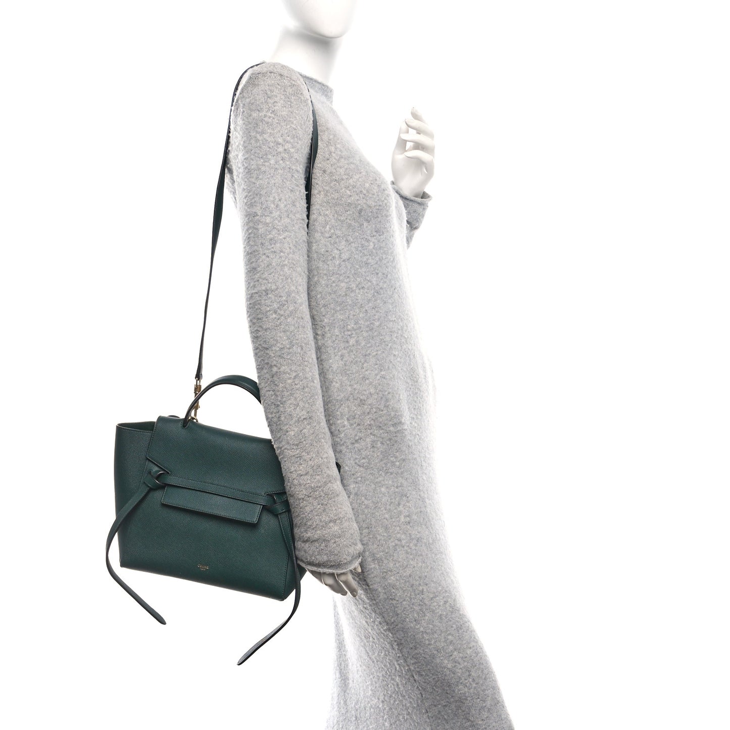 Grained Calfskin Micro Belt Bag Amazone