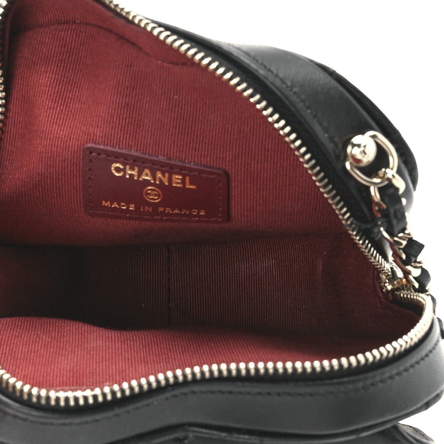 Chanel Lambskin Quilted CC In Love Heart Clutch With Chain Black 5 of 12