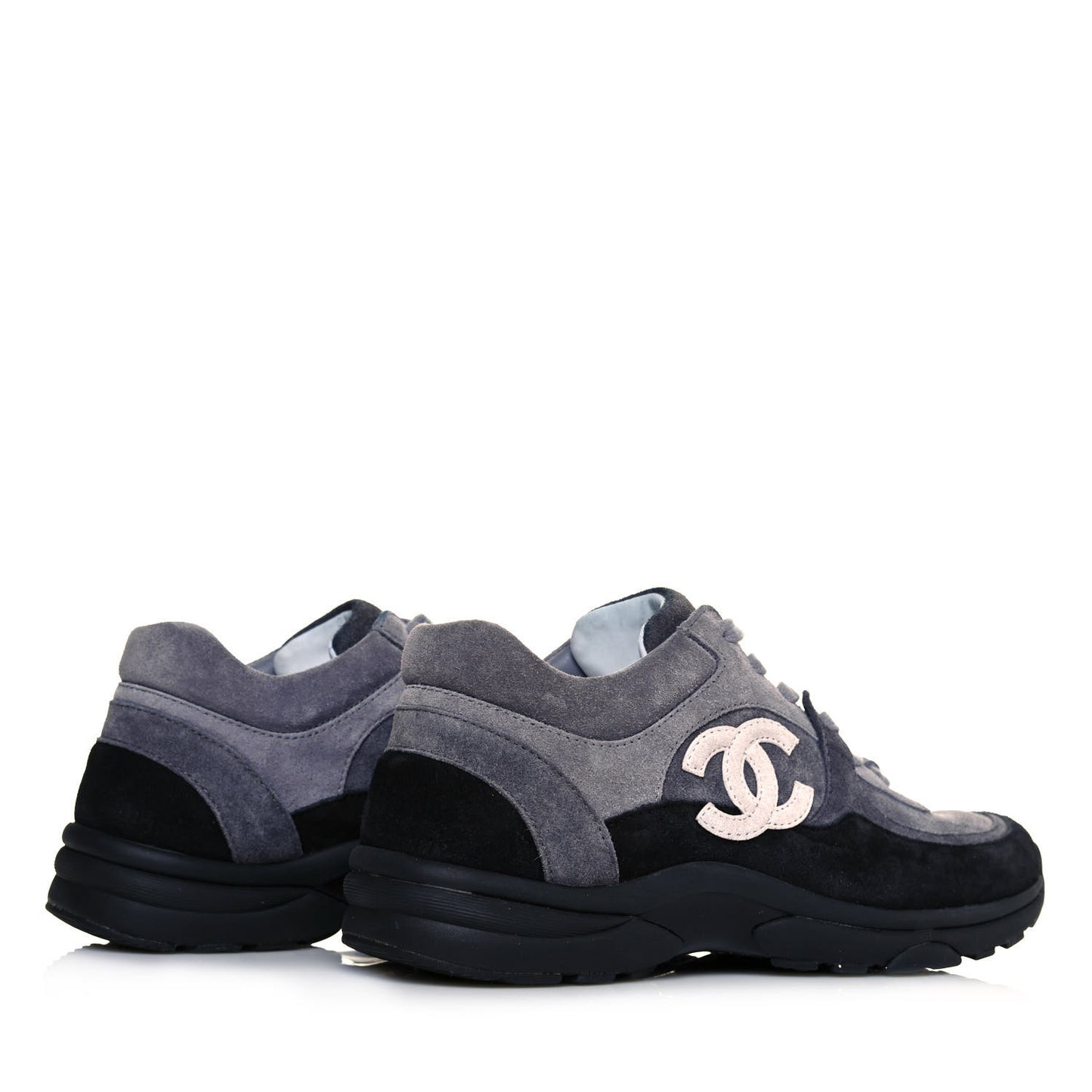 Suede Calfskin CC Sneakers 37.5 Grey