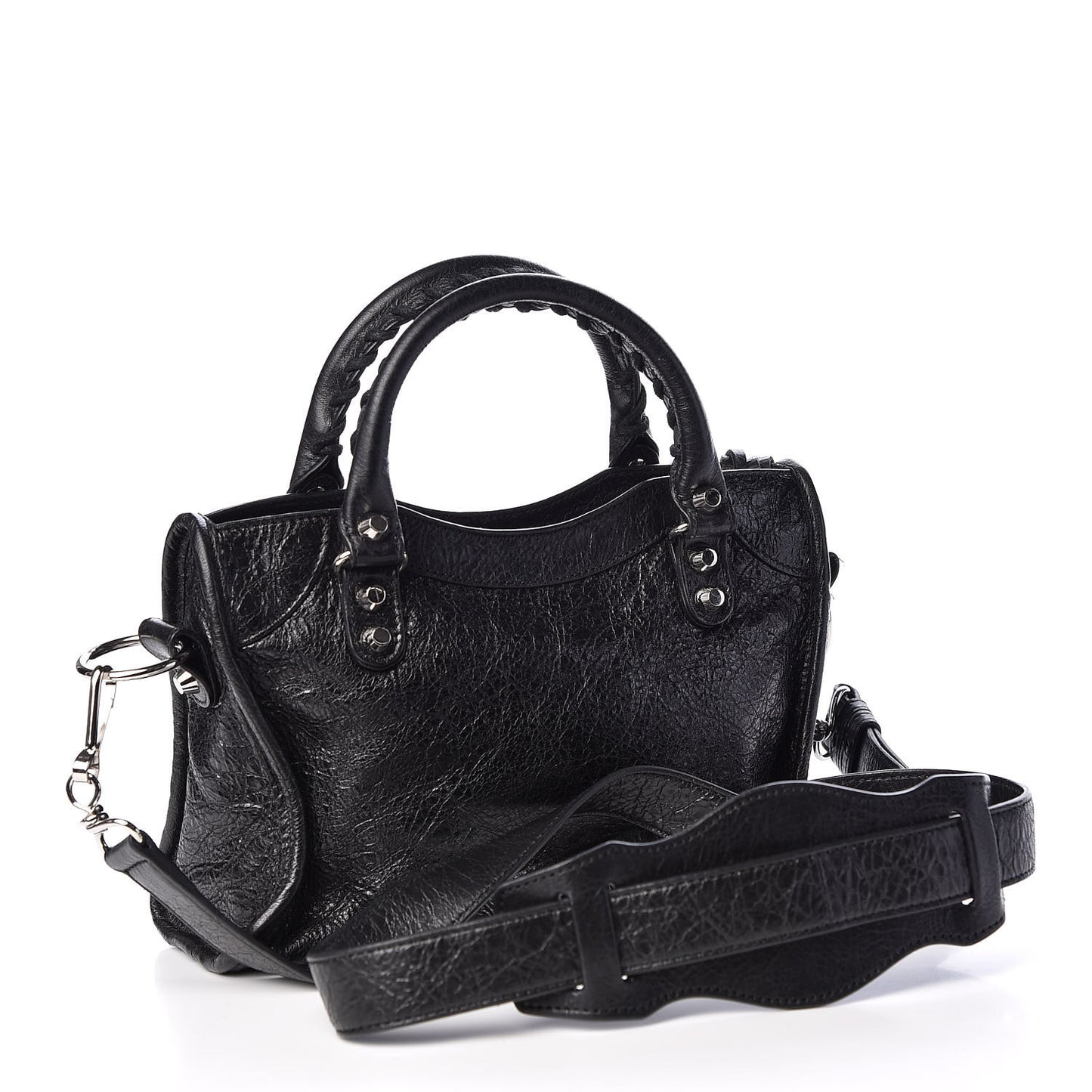 Agneau Classic Silver Hardware Mini City Black