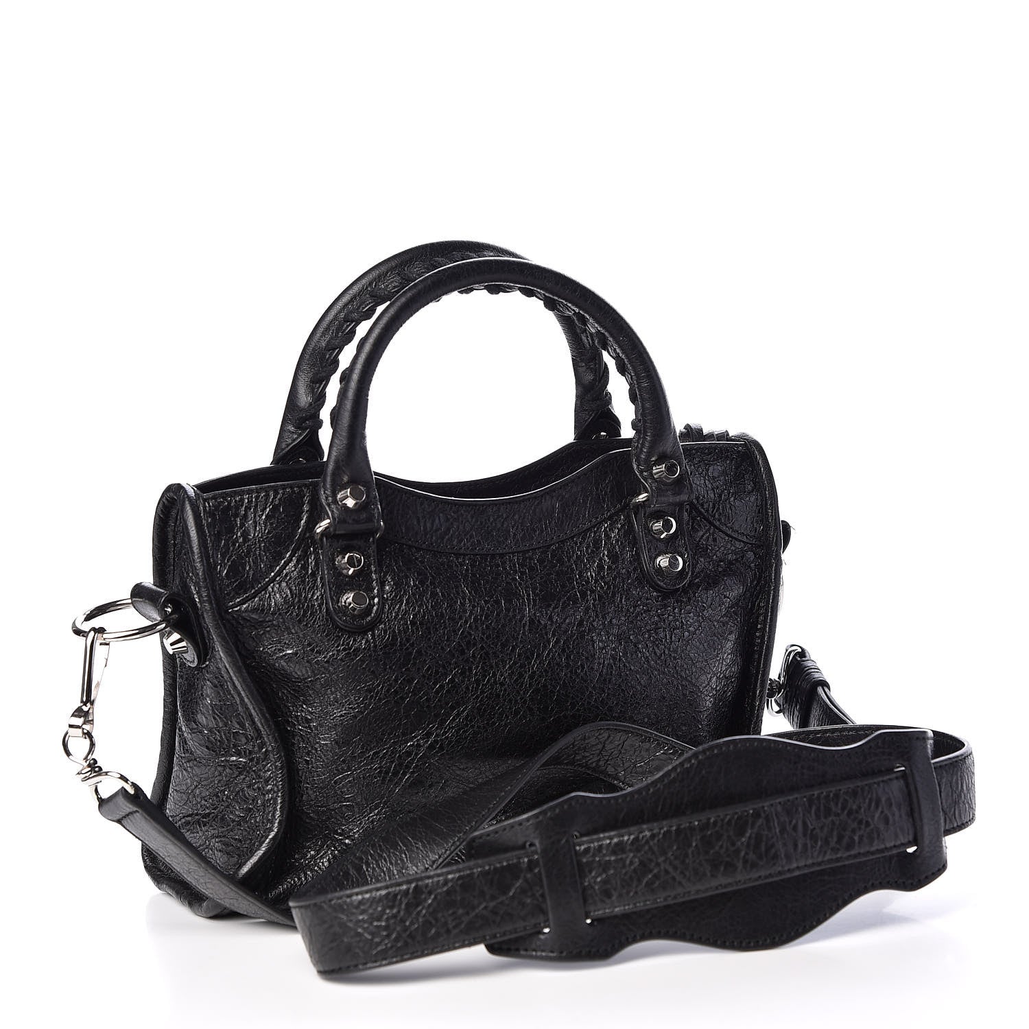 Balenciaga Agneau Classic Silver Hardware Mini City Black 2 of 8