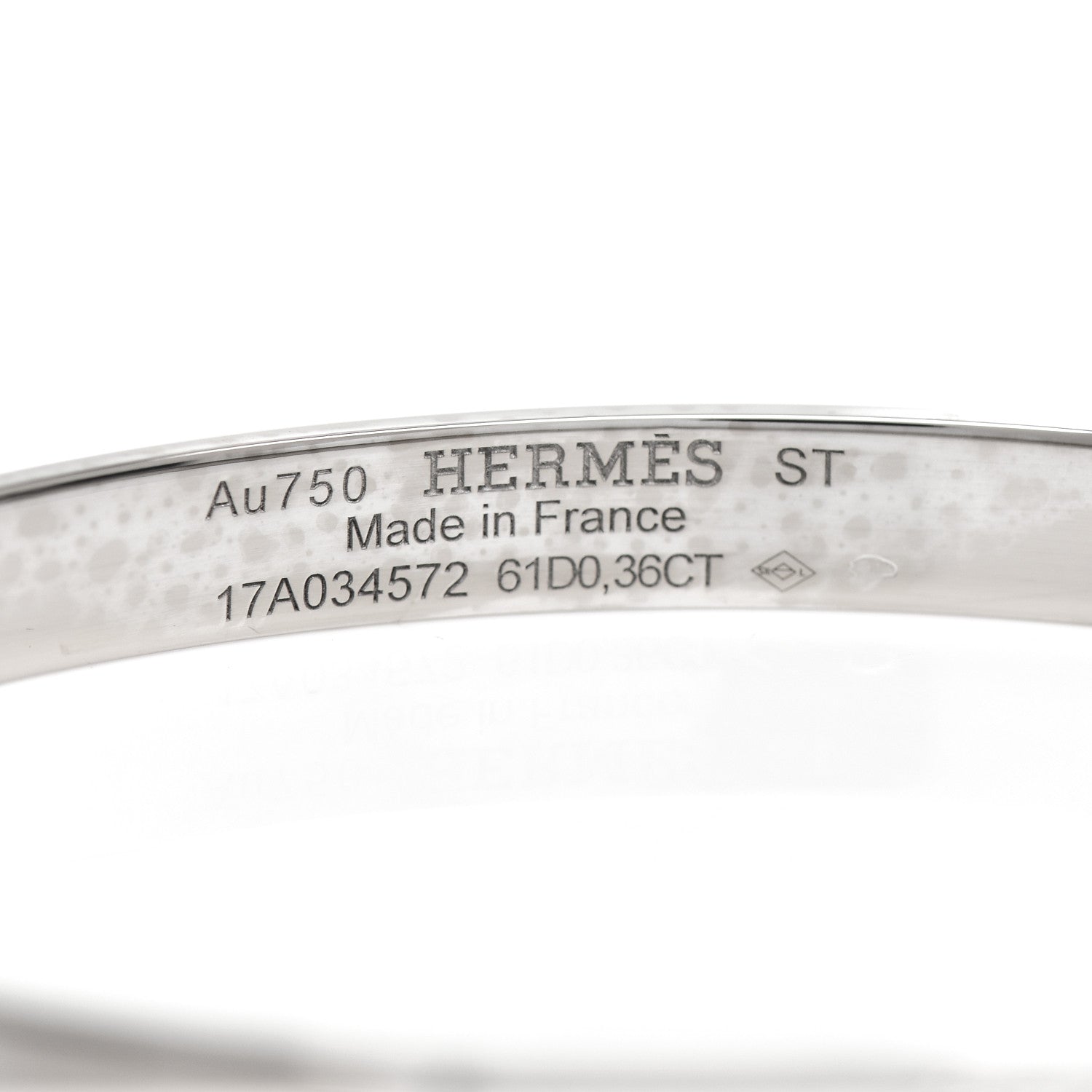 Hermes 18K White Gold Diamond PM Kelly Pave Bracelet ST 4 of 5