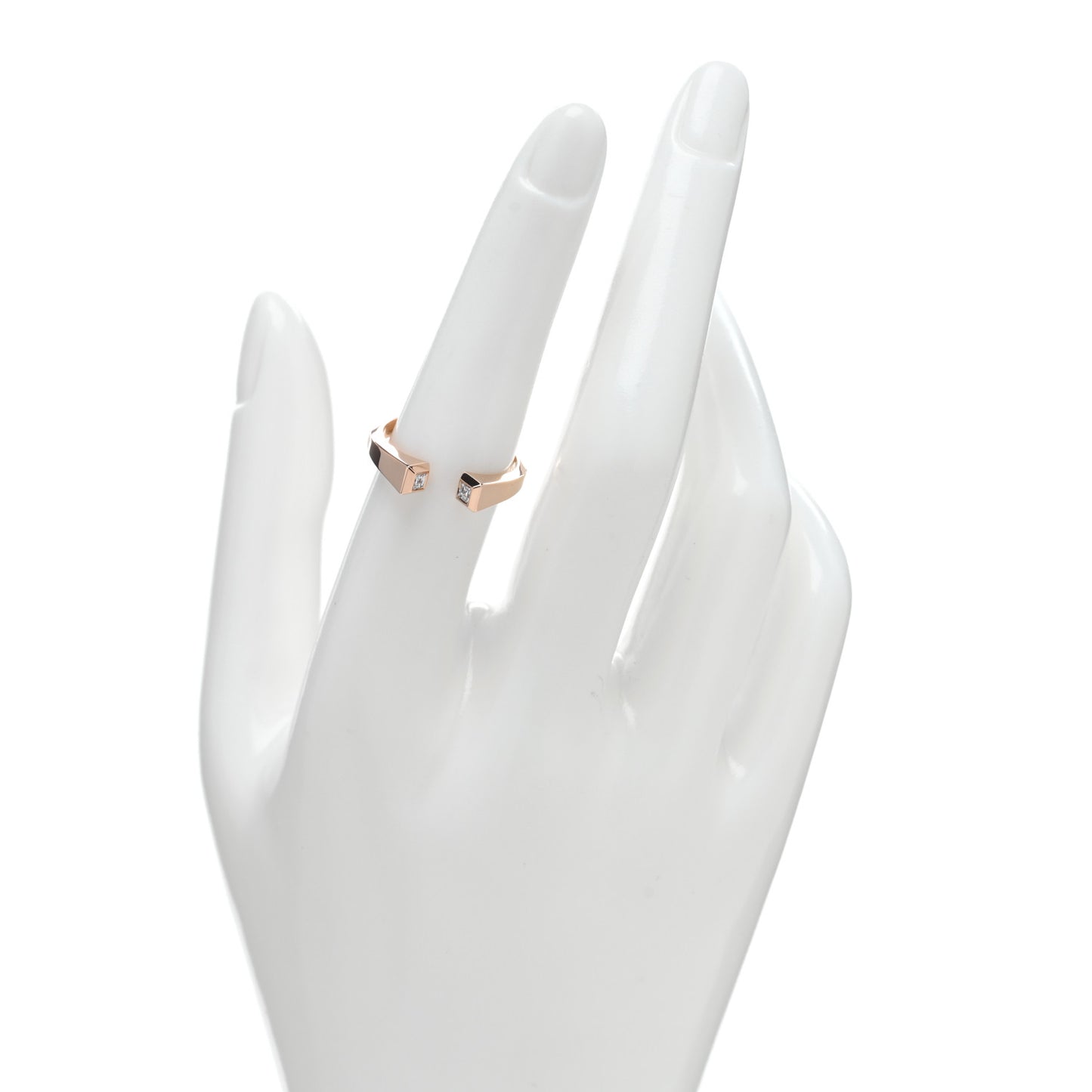 18K Rose Gold Diamond PM Clou de Forge Ring 54 6.75