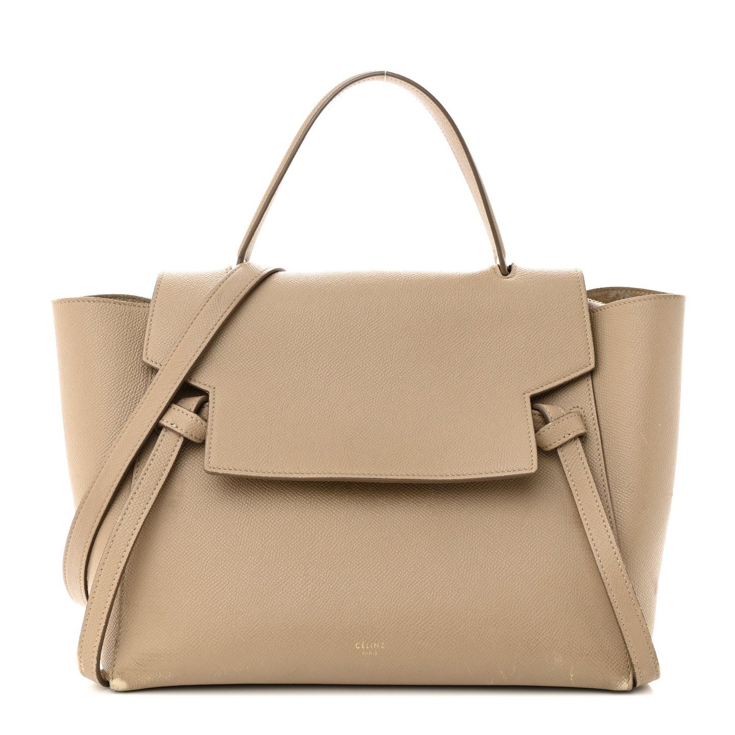 Grained Calfskin Mini Belt Bag Light Taupe