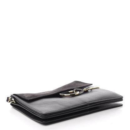 Chloe Calfskin Suede Medium Faye Shoulder Bag Carbon Grey 3 of 8