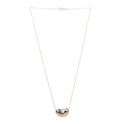 Tiffany 18K Yellow Gold 18mm Elsa Peretti Bean Pendant Necklace 3 of 6