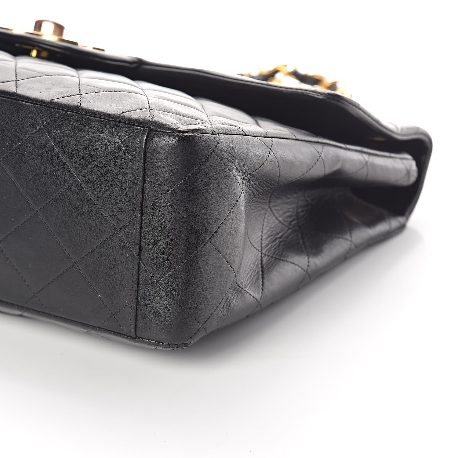 Chanel Lambskin Quilted XL Jumbo Single Flap Black 17 of 17