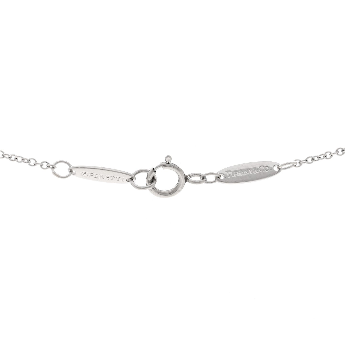 Platinum Diamond .10ct Elsa Peretti Diamonds by the Yard Pendant Necklace
