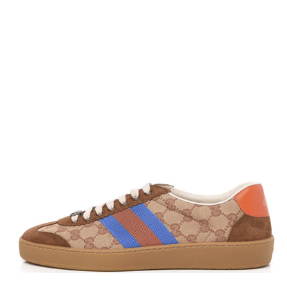 Gucci GG Monogram Suede Web Mens G74 Sneakers 9.5 Beige Ruggine Cuir 1 of 10