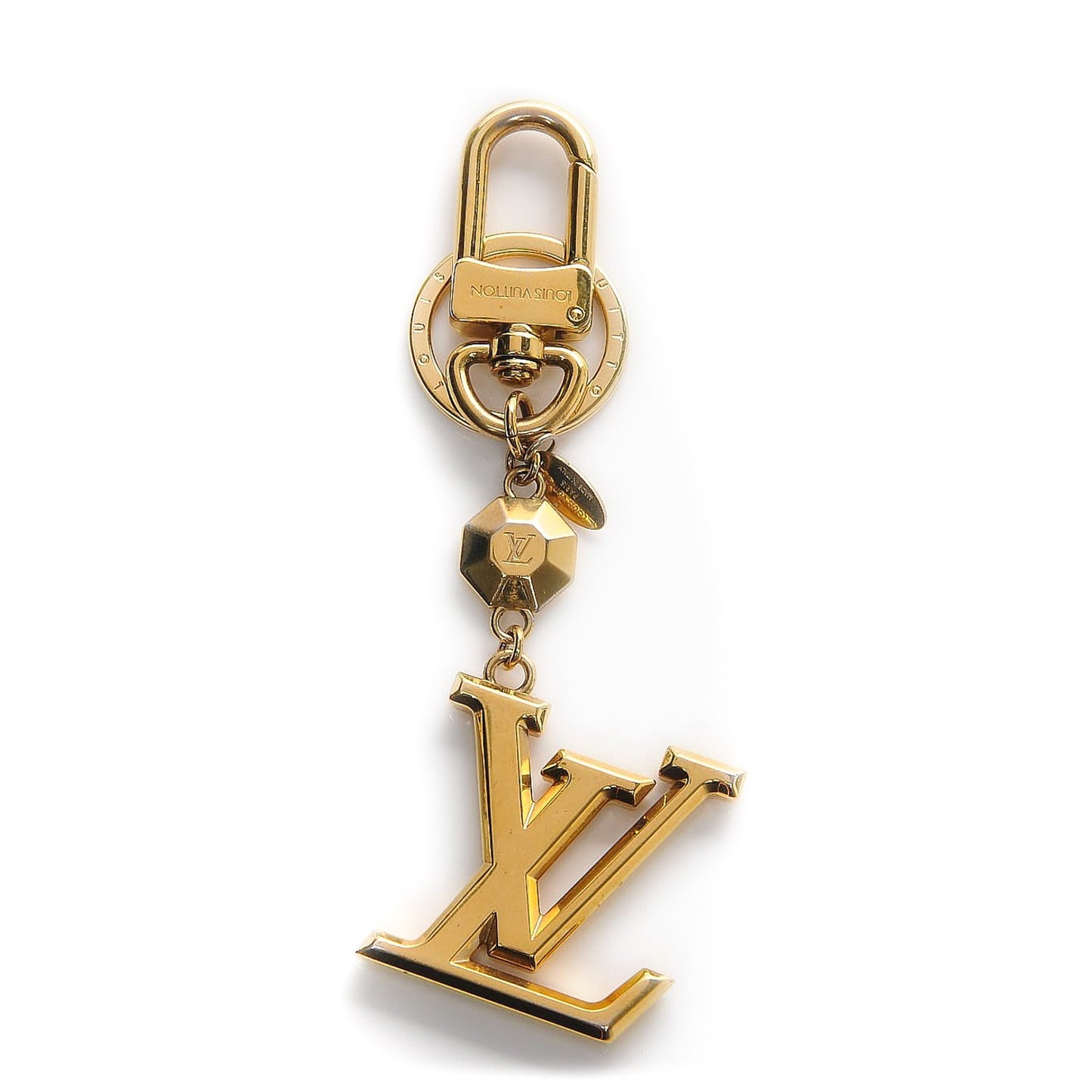 LV Facettes Bag Charm Key Holder Gold