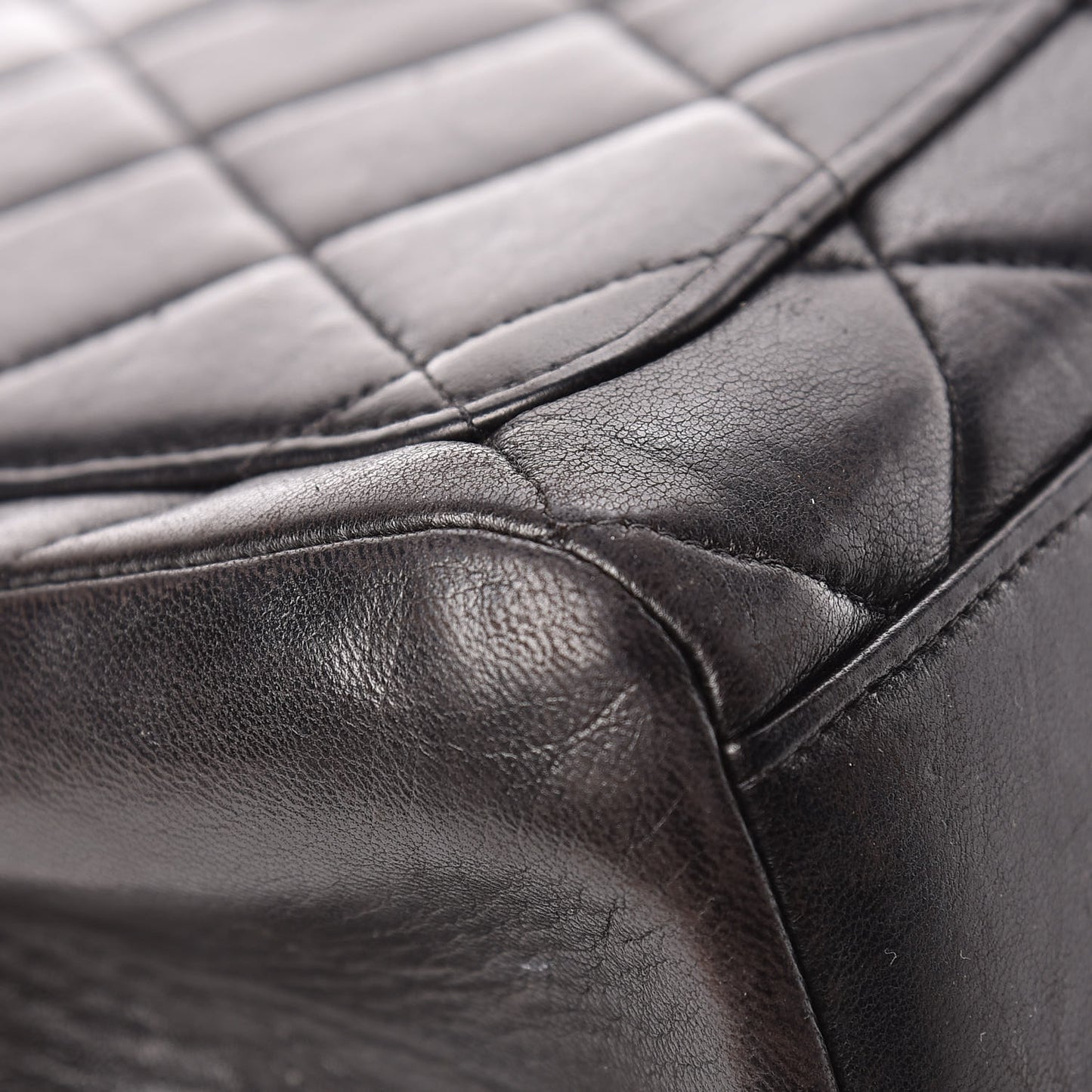 Lambskin Quilted Shoulder Bag Black