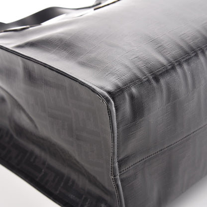 Fendi X FILA Glazed Fabric FF 1974 Mania Shopping Tote Bag Black White 11 of 13