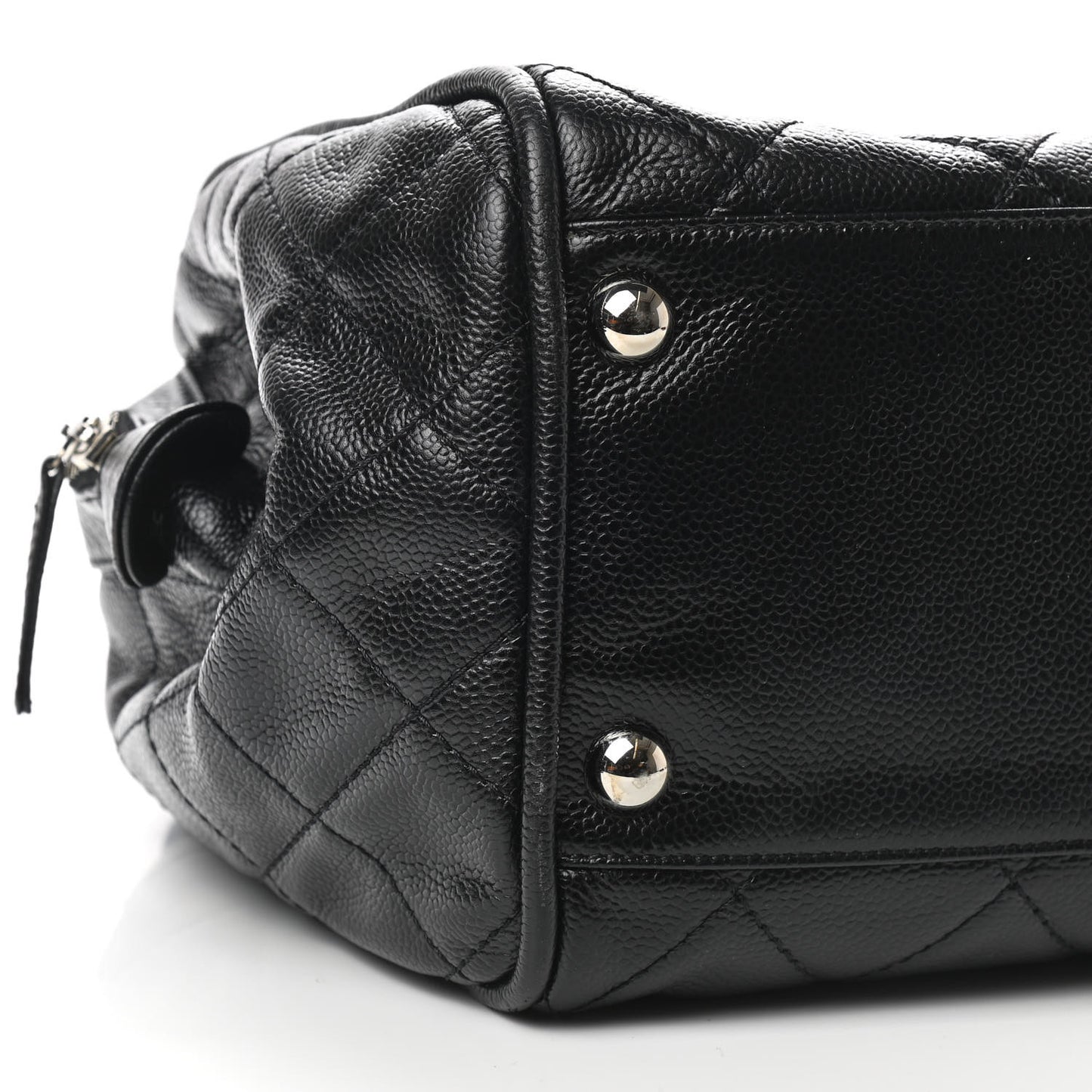 Caviar Quilted CC Timeless Bowler Black