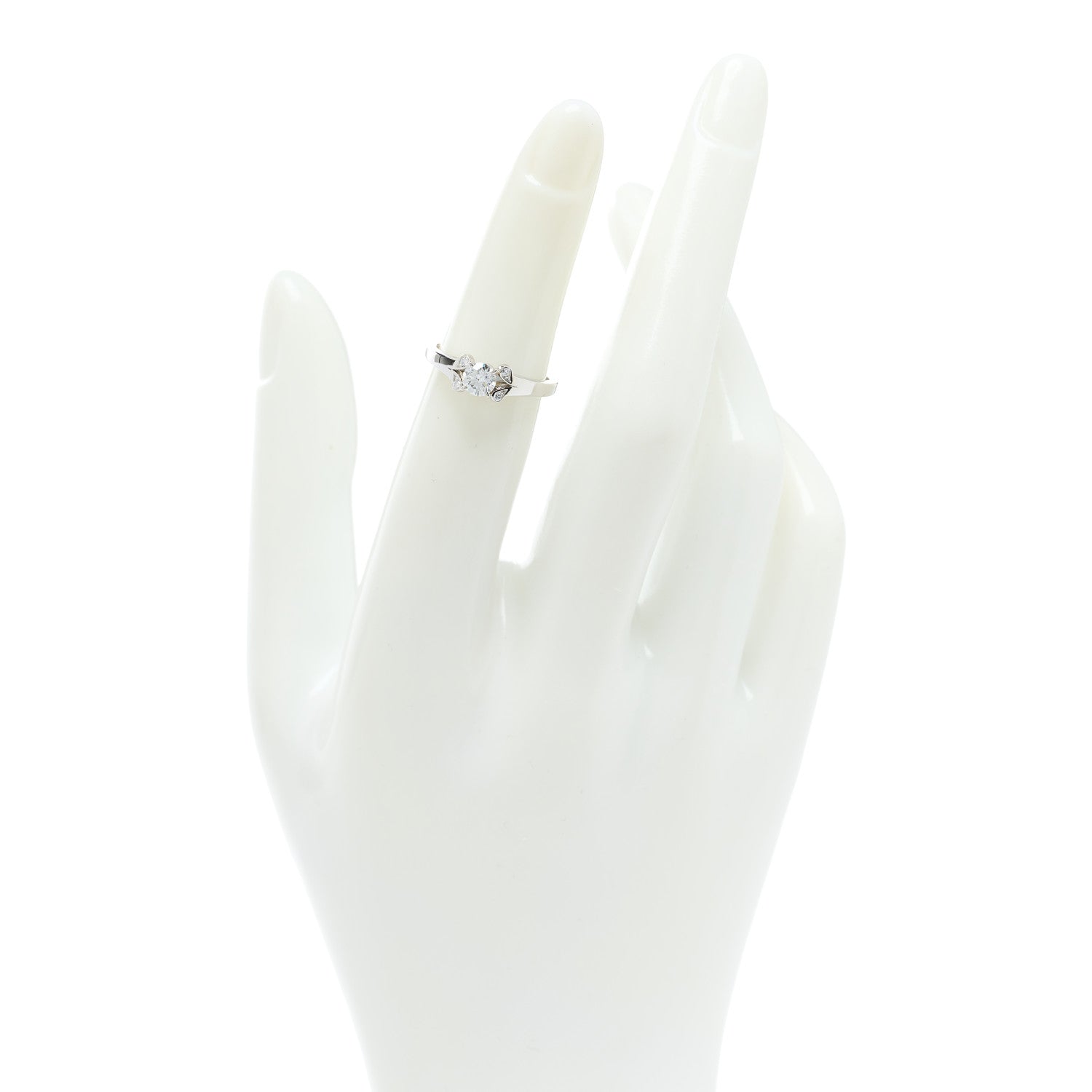 Cartier Platinum Diamond .30ct Ballerine Solitaire Engagement Ring 47 4 2 of 4