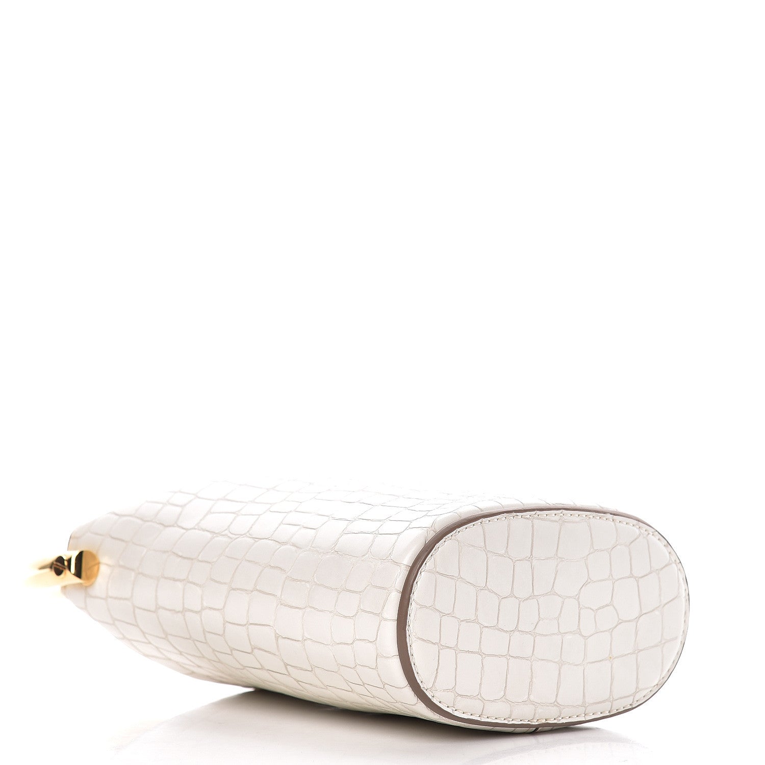 Stella McCartney Embossed Crocodile Effect Bucket Bag Ivory 4 of 12