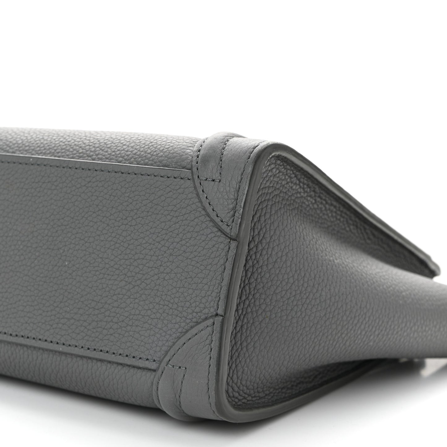 Drummed Calfskin Nano Luggage Kohl