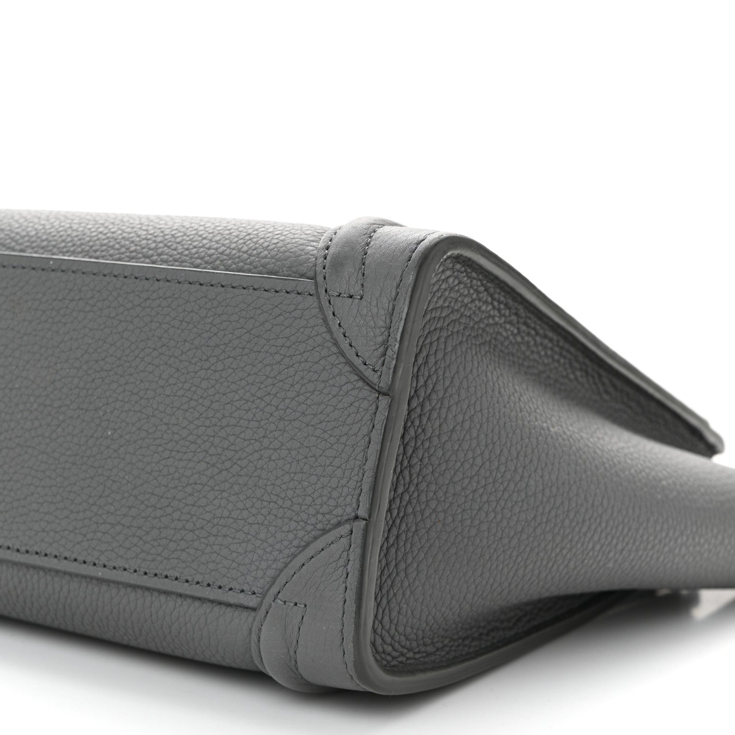Celine Drummed Calfskin Nano Luggage Kohl 11 of 14
