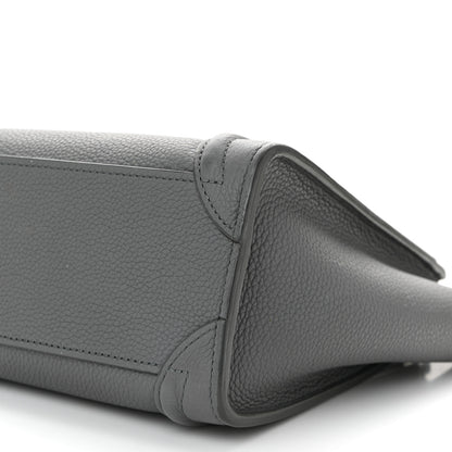 Celine Drummed Calfskin Nano Luggage Kohl 11 of 14