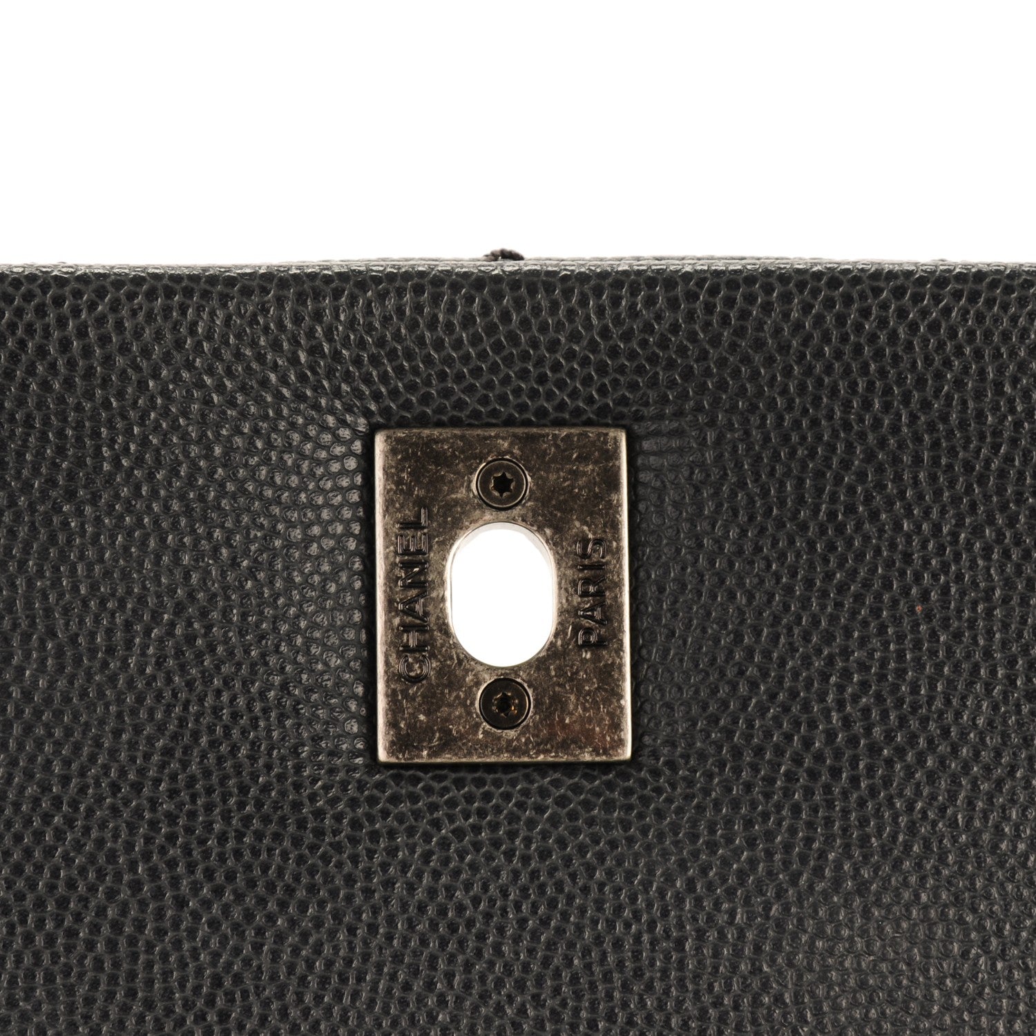 Chanel Caviar Lizard Quilted Large Coco Handle Flap Grey 6 of 9