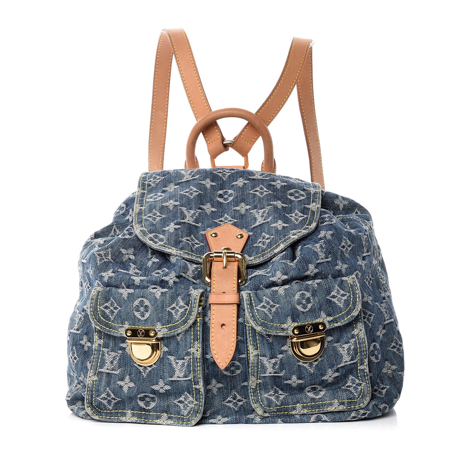 Louis Vuitton Denim Sac a Dos Backpack GM Blue 1 of 11